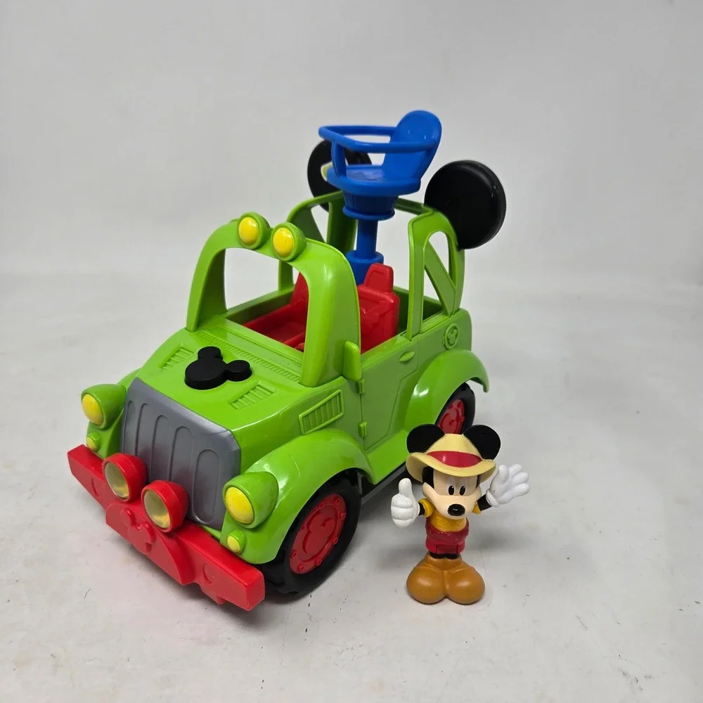 Disney Mickey Mouse Funhouse Dino Rover Jeep Vehicle and Figure Set